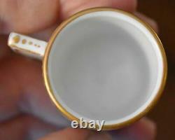 Estate Demitasse Cup & Saucer Coll #2 1850 Helena Wolfsohn Dresden Hand Painted