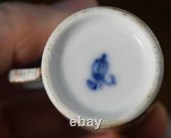 Estate Demitasse Cup & Saucer Coll #2 1850 Helena Wolfsohn Dresden Hand Painted