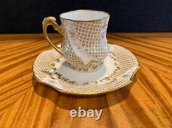 Excellent Limoges Ls & S (lewis Straus & Sons) Painted Demitasse Cup And Saucer