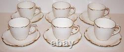 Exquisite Set Of 6 Royal Crown Derby England Regency Demitasse Cups & Saucers