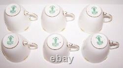 Exquisite Set Of 6 Royal Crown Derby England Regency Demitasse Cups & Saucers