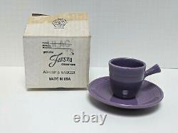 FIESTAWARE LILAC DEMITASSE CUP & SAUCER Limited Production in1995 withFactory Box