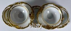 FIND Vintage KPM Poland Fryderyka 5 Demitasse Cups Saucers Gold Leaf Rococo