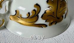 FIND Vintage KPM Poland Fryderyka 5 Demitasse Cups Saucers Gold Leaf Rococo