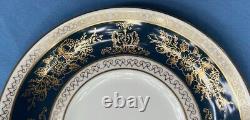 FOUR Wedgwood Columbia Blue & Gold R4509 Demitasse Cup and Saucer Sets