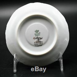 Faberge Gold, Enamel & Jeweled Demitasse Cup Saucer Limoges Porcelain China 24K