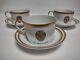 Faberge Limoges Imperial Egg Demitasse Set Of 3 Cups And Saucers