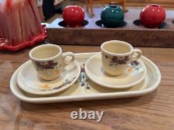 Fiesta 2017 HLCCA Clematis Bread Tray, 2 sets Demitasse Cups, Saucers