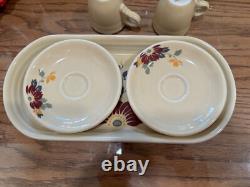 Fiesta 2017 HLCCA Clematis Bread Tray, 2 sets Demitasse Cups, Saucers