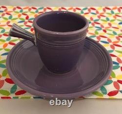 Fiestaware Lilac Stick Handled Demi Cup Fiesta Purple Demitasse Cup and Saucer
