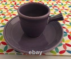 Fiestaware Lilac Stick Handled Demi Cup Fiesta Purple Demitasse Cup and Saucer