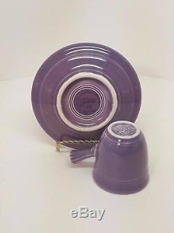 Fiestaware Lilac Stick Handled Demi Fiesta Purple Demitasse Cup and Saucer