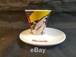 Fiorucci Pop Art Post Modern Demitasse Espresso Cups & Saucers 4pc Set