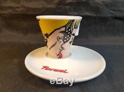 Fiorucci Pop Art Post Modern Demitasse Espresso Cups & Saucers 4pc Set