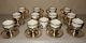 Fisher 670g Sterling Silver Demitasse Cups + Saucers Rosenthal Inserts Set Of 12