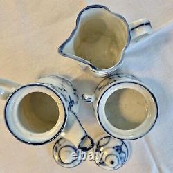 Flow Blue Demitasse Tea Set With Cups & Saucers and Spoons 23 Pieces