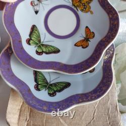 Formalities by Baum Bros 6 Vintage Butterfly Demitasse Tea Cups And Saucers