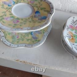 Formalities by Baum Bros 6 Vintage Butterfly Demitasse Tea Cups And Saucers