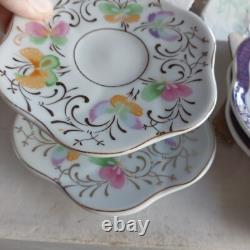 Formalities by Baum Bros 6 Vintage Butterfly Demitasse Tea Cups And Saucers