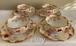 Four Antique H & Co (Hammersley) Demitasse Cups & Saucers RD150153 ca. 1887