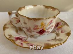 Four Antique H & Co (Hammersley) Demitasse Cups & Saucers RD150153 ca. 1887
