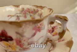 Four Antique H & Co (Hammersley) Demitasse Cups & Saucers RD150153 ca. 1887