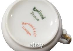 Four Haviland & Co. Limoges France demitasse cups and saucers