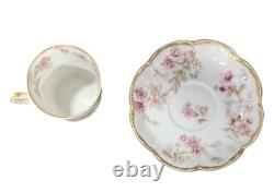 Four Haviland & Co. Limoges France demitasse cups and saucers
