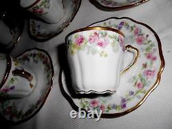 France Depose China Demitasse Cups & Saucers (10 Sets) Bailey Banks & Biddle