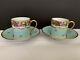 France Limoges Demitasse Cups And Saucers Hand Painted
