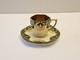 Fraureuth Gilded Demitasse Cup & Saucer Set Green Gold
