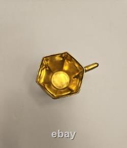 Fraureuth Gilded Demitasse Cup & Saucer Set Green Gold