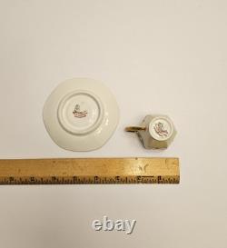 Fraureuth Gilded Demitasse Cup & Saucer Set Green Gold