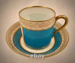 French Demitasse Cup & Saucer, Austrian Empress, Celeste Blue