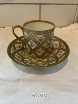 French Sevres Porcelain demitasse Cup & Saucer