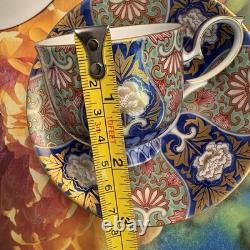 Fukagawa Seiji Arita Japan Imari 5 Sets Demitasse Espresso Tea Cups & Saucers