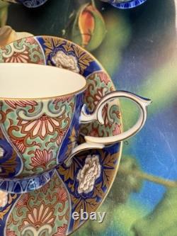 Fukagawa Seiji Arita Japan Imari 5 Sets Demitasse Espresso Tea Cups & Saucers