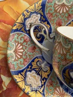 Fukagawa Seiji Arita Japan Imari 5 Sets Demitasse Espresso Tea Cups & Saucers