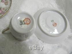 GDA Limoges Chocolate Pot with Demitasse Cup & Saucer 4 Set