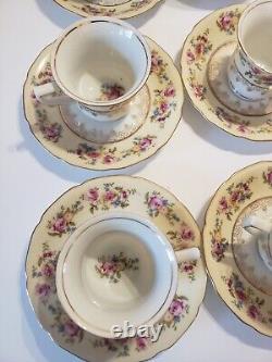 GOLD CASTLE China Hostess Mini Teapot+ 8 Demitasse Cups and Saucers TEA SET