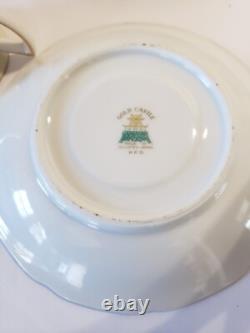 GOLD CASTLE China Hostess Mini Teapot+ 8 Demitasse Cups and Saucers TEA SET