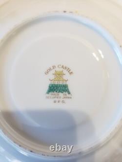 GOLD CASTLE China Hostess Mini Teapot+ 8 Demitasse Cups and Saucers TEA SET