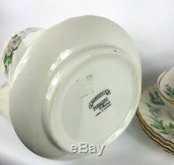 Gardenia by Syracuse China Coffee Pot with Lid + 4 Demitasse Cup & Saucer Sets