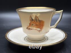 German Porcelain Demitasse Cups/Saucers, Handpainted, Set of 12, Vintage