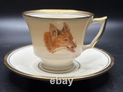 German Porcelain Demitasse Cups/Saucers, Handpainted, Set of 12, Vintage