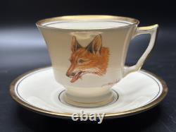 German Porcelain Demitasse Cups/Saucers, Handpainted, Set of 12, Vintage