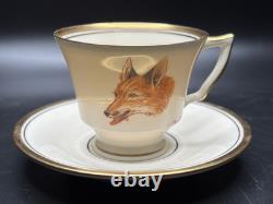 German Porcelain Demitasse Cups/Saucers, Handpainted, Set of 12, Vintage