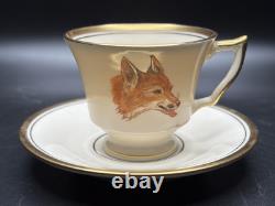 German Porcelain Demitasse Cups/Saucers, Handpainted, Set of 12, Vintage
