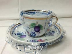 Ginori Italian Fruit After Dinner / Demitasse Cup & Saucer New Italy