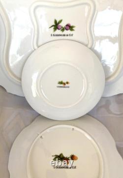 Godinger Set of 10 Yorkshire Pcs Platter, Canape Plates, Demitasse Cups&Saucers